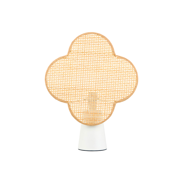 Ostaria Lampe à poser FAUSTINE blanc/beige 36 x 28 cm