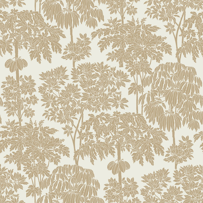 Papier peint intissé Ysabel Blanc et doré