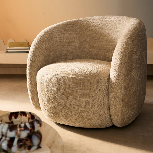 Fauteuil pivotant ARLO coloris beige