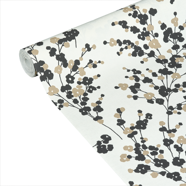 Papier peint intissé INAMI coloris noir et doré