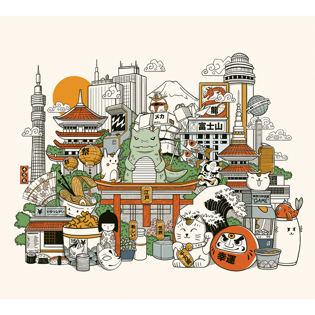 4MURS Papier peint panoramique XL WAKAI 300 x 270 cm