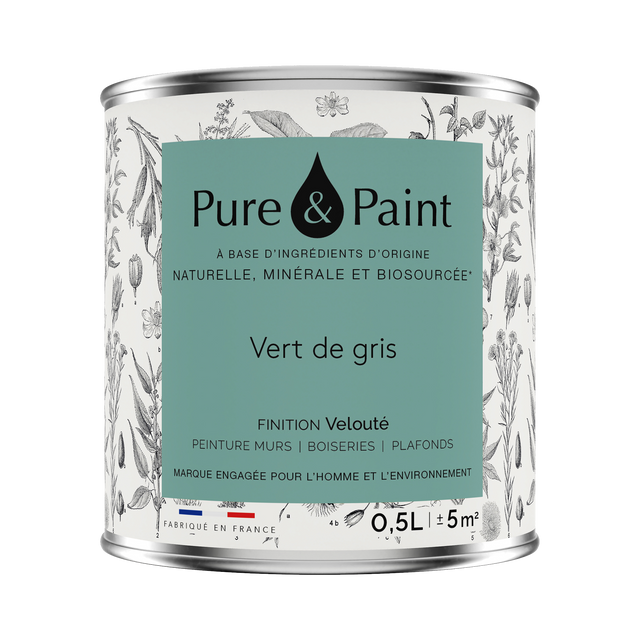 Pure and Paint Peinture Peinture vert de gris 0,5 L