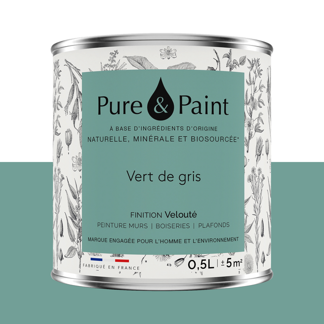 Pure and Paint Peinture Peinture vert de gris 0,5 L