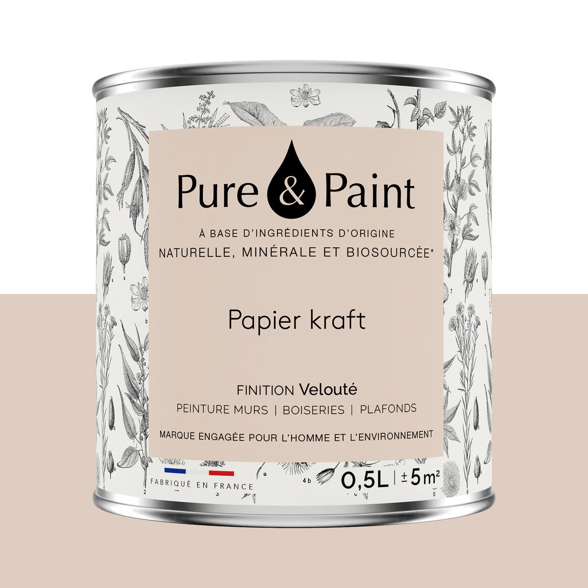 PURE AND PAINT Peinture Pure and paint Papier kraft Mat