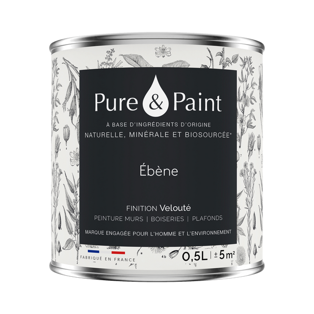 Pure and Paint Peinture Peinture ébène 0,5 L