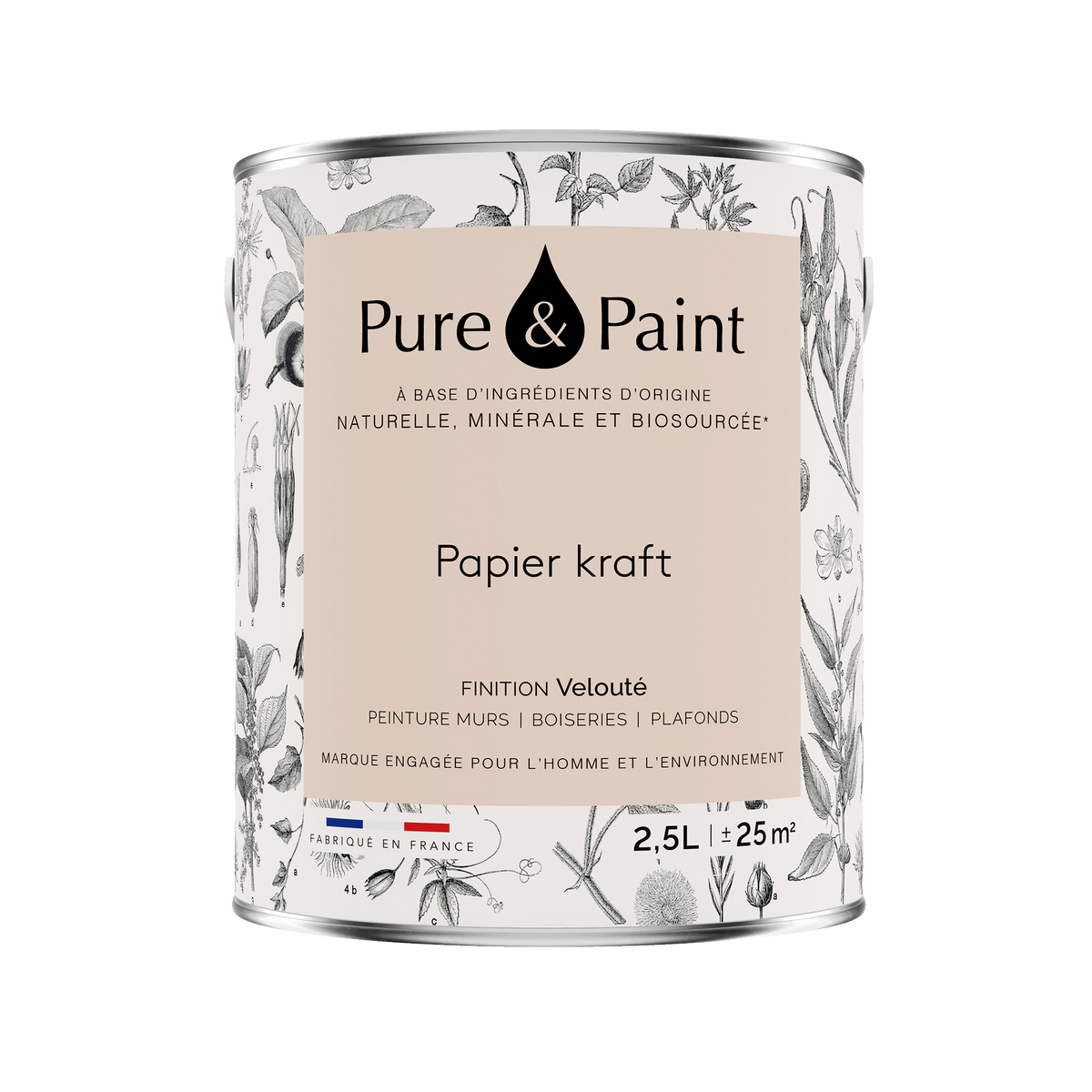 PURE AND PAINT Peinture Pure and paint Papier kraft Mat