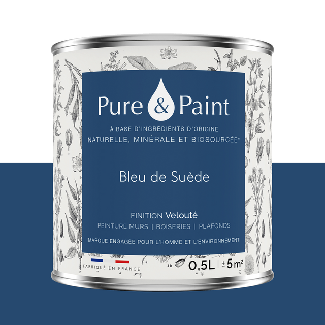 Pure and Paint Peinture Peinture Bleu de Suède 0,5 L