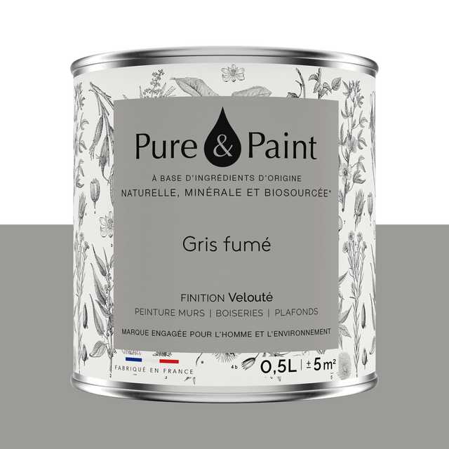 Pure and Paint Peinture Peinture gris fumé 0,5 L