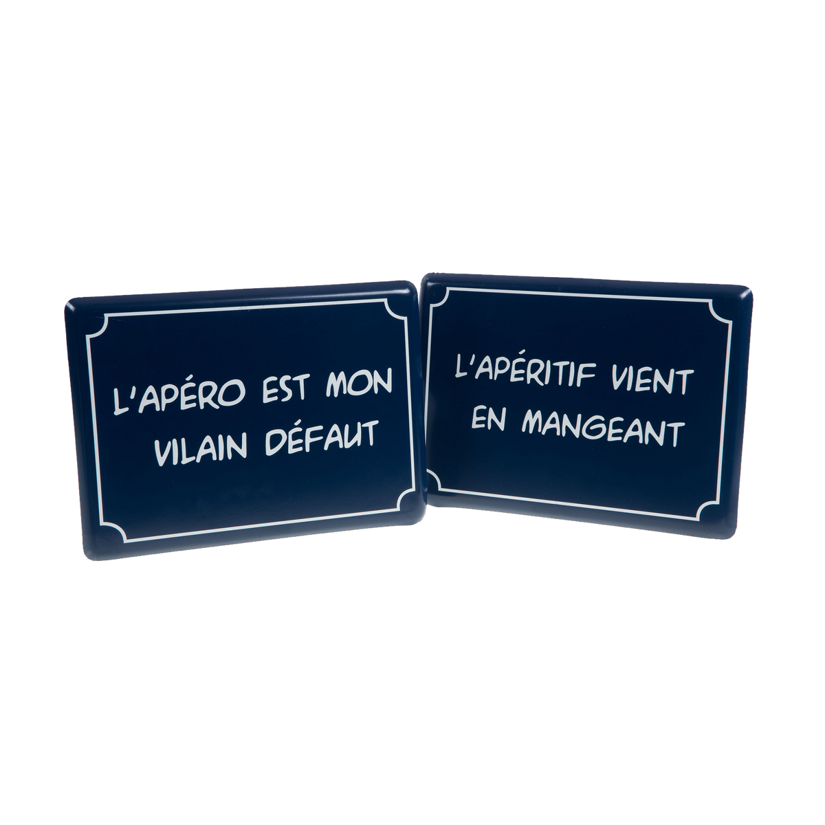 AMADEUS CADES Déco murale métal Apero Bleu foncé