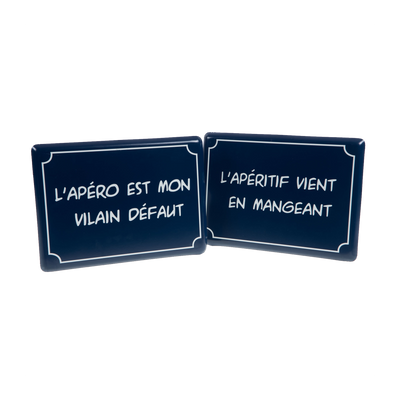 AMADEUS CADES Déco murale métal Apero Bleu foncé