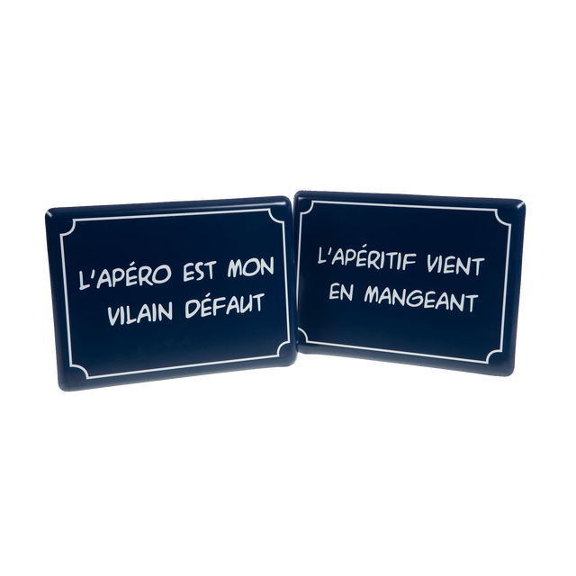 Amadeus Cades Déco murale métal APERO coloris bleu foncé