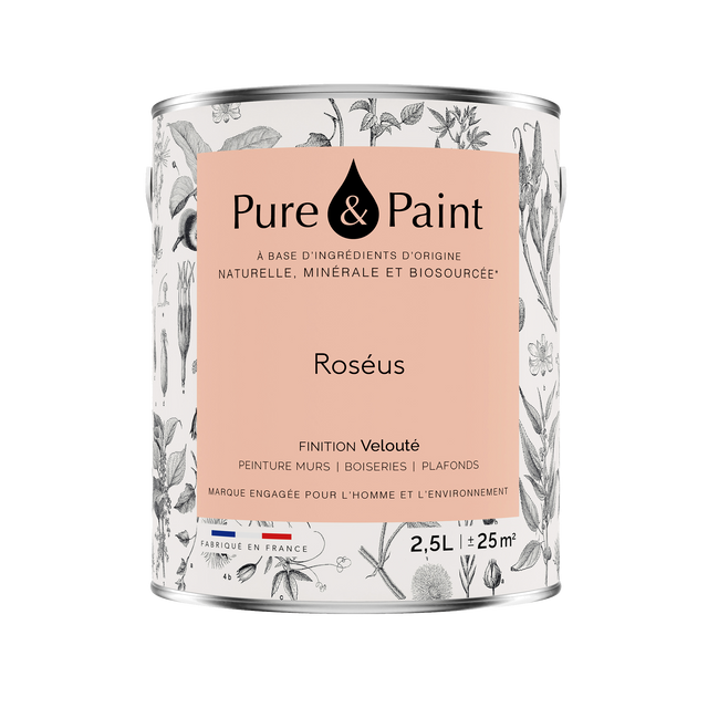 Pure and Paint Peinture Peinture Roseus 2,5 L