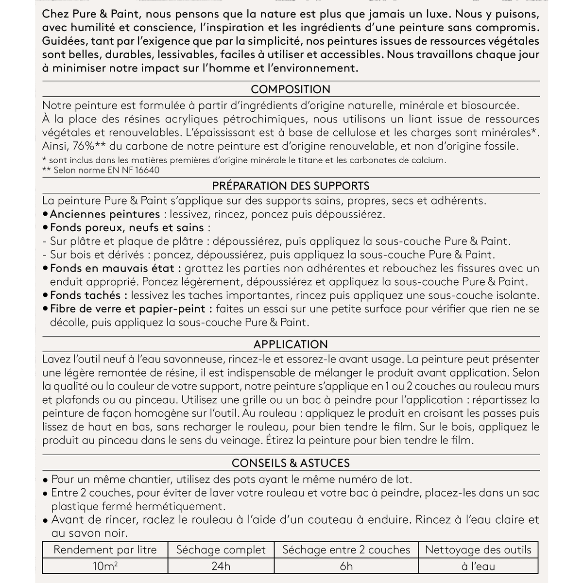 PURE AND PAINT Peinture Pure and paint Roséus Mat