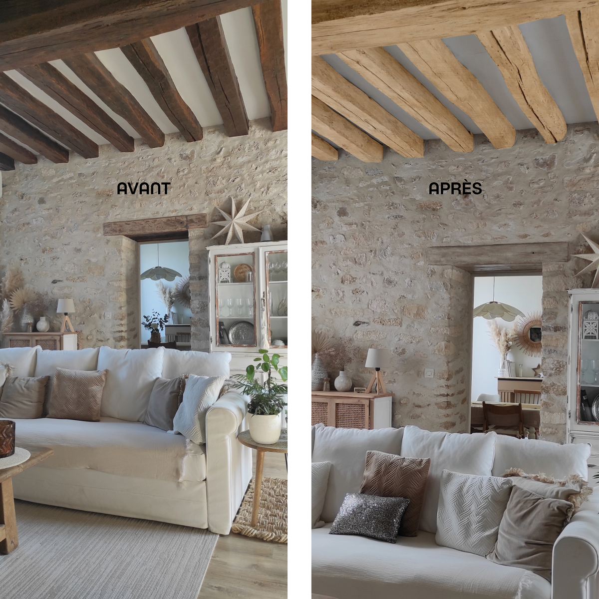 RELOOK BOIS EFFET BOIS Peinture Relook bois effet bois Pin recyclé Satiné