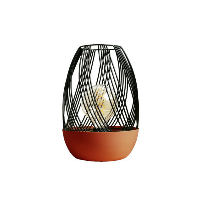 Lyoma Lampe à poser VOLUPT Noir, Terracotta 29 x 20 cm