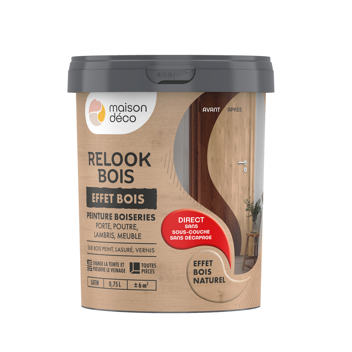 RELOOK BOIS EFFET BOIS Peinture Relook bois effet bois Bois naturel Satiné