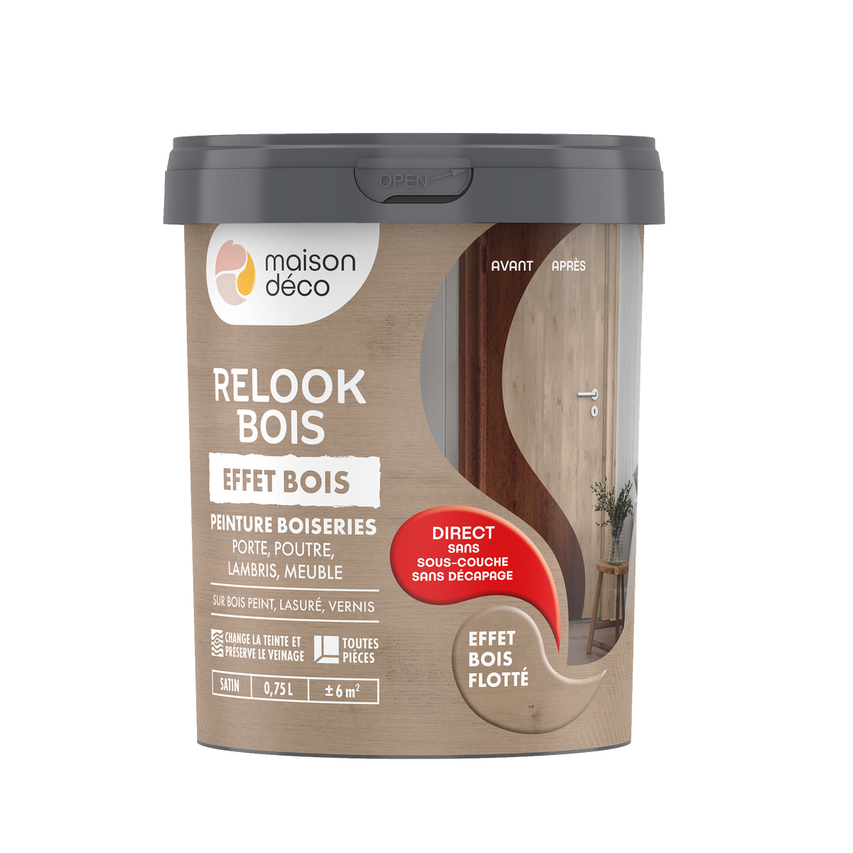 RELOOK BOIS EFFET BOIS Peinture Relook bois effet bois Bois flotté Satiné