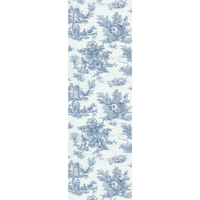 4MURS Papier peint intissé JOUY coloris bleu indigo