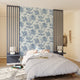 4MURS Papier peint intissé Jouy Bleu indigo
