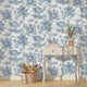 4MURS Papier peint intissé Jouy Bleu indigo