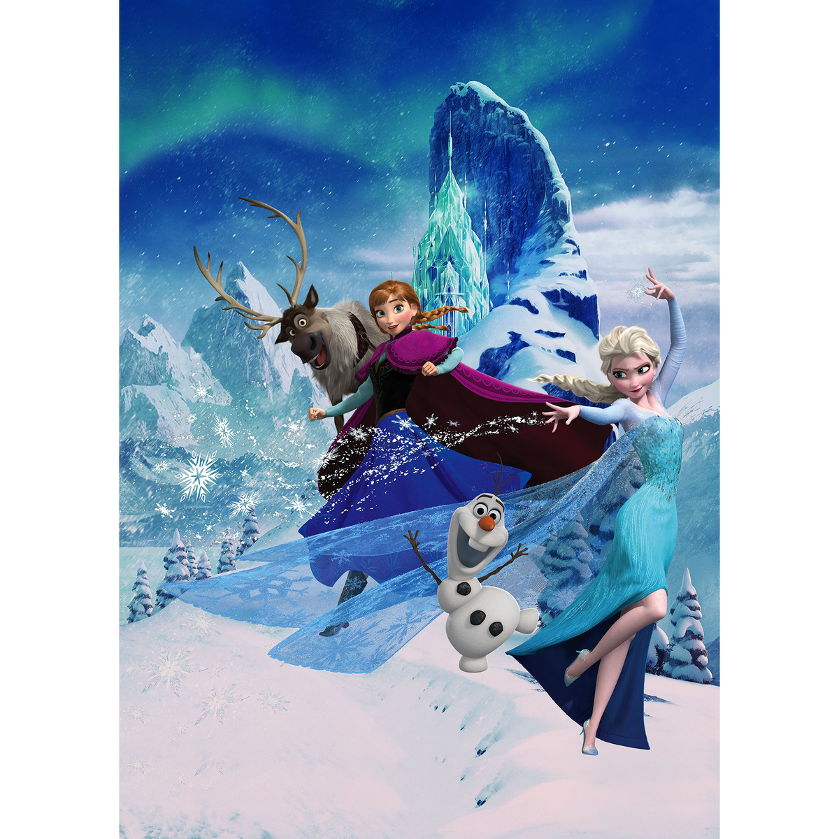 Papier peint panoramique L La reine des neiges Multicolore Mat