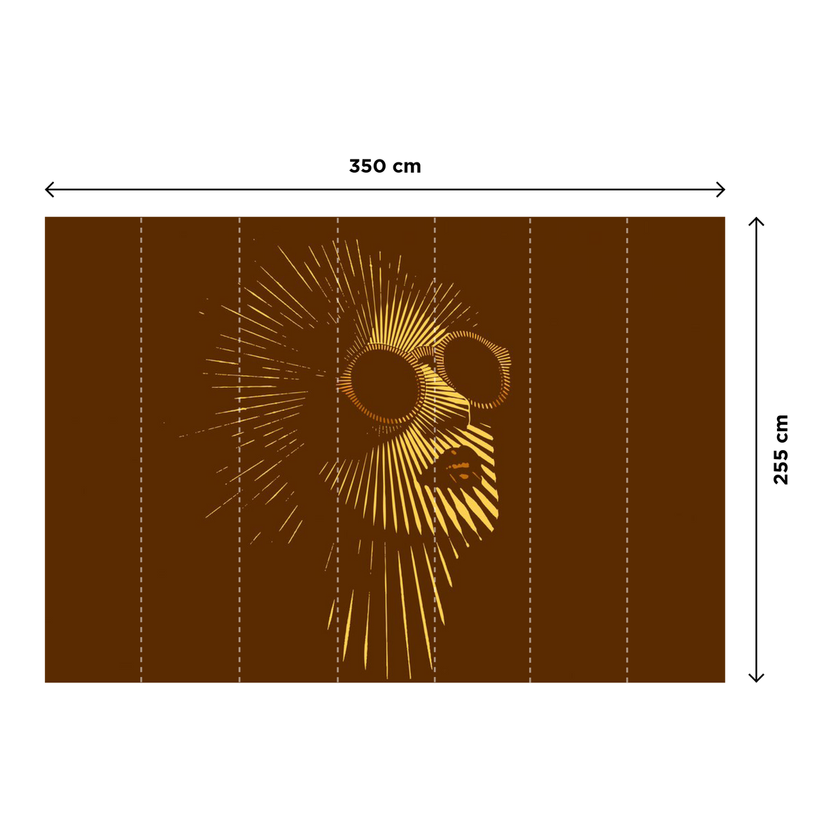 Papier peint panoramique XL Madonne Noir rougi Mat