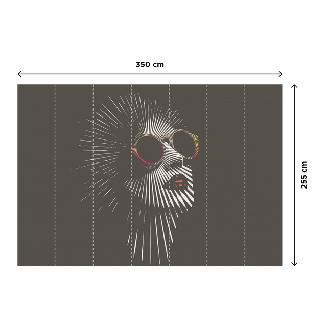 Papier peint panoramique XL MADONNE 350 x 255 cm anthracite