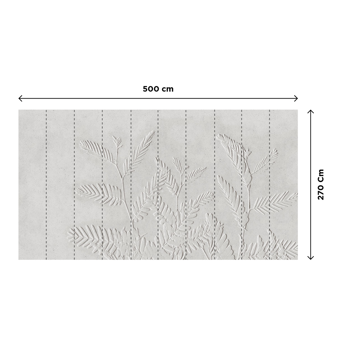Papier peint panoramique XXL Frumento Blanc coton Brillant
