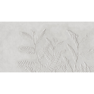 Papier peint panoramique XXL Frumento Blanc coton Brillant