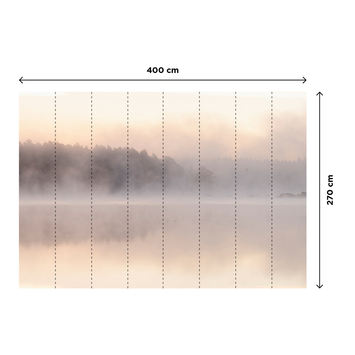 Papier peint panoramique XL Noah Camaïeux de beige orangé Brillant