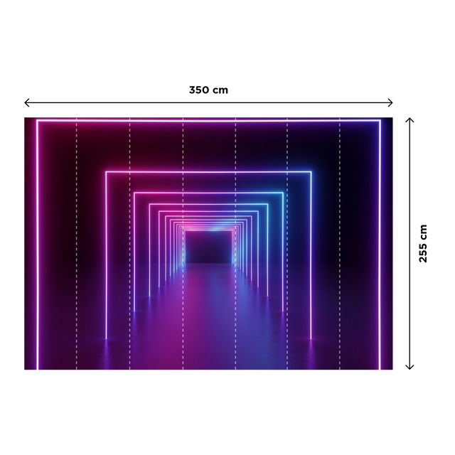 Papier peint panoramique XL NEON LIGHTS 350 x 255 cm