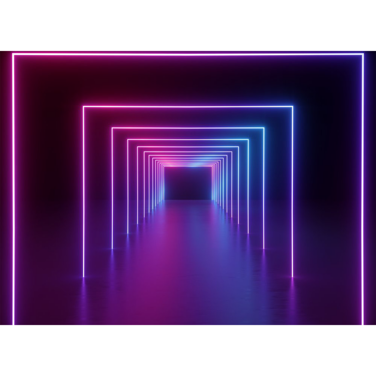 Papier peint panoramique XL Neon lights Multicolore Mat