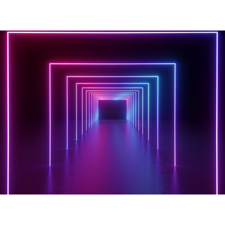 Papier peint panoramique XL Neon lights Multicolore Mat