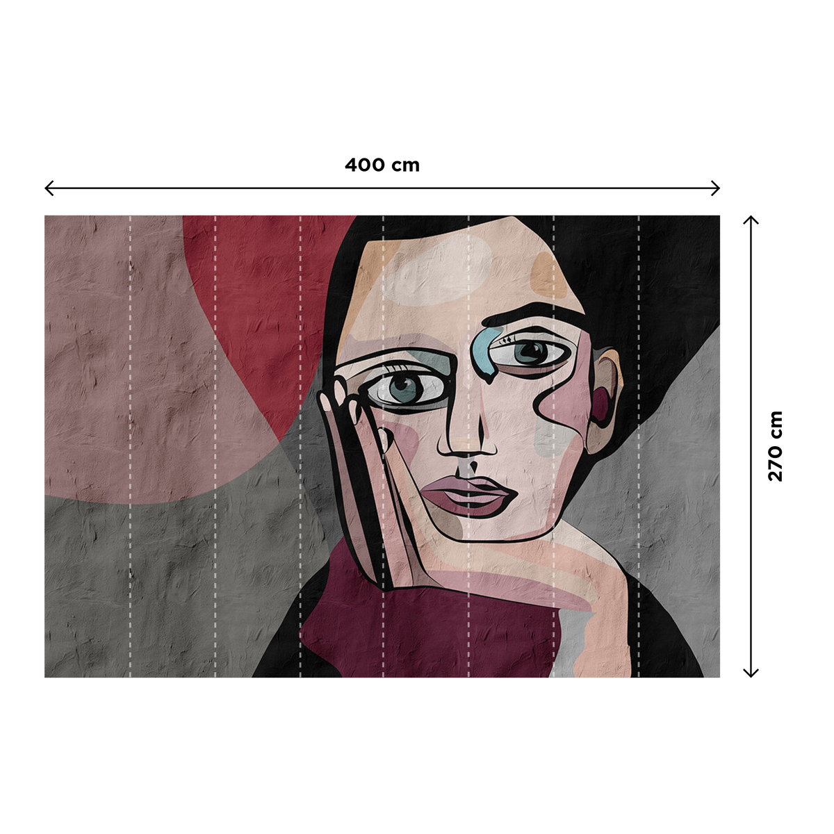 Papier peint panoramique XL Carmen Multicolore Brillant