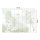 Papier peint panoramique XL Foglia Vert dilué Brillant