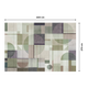 Papier peint panoramique XL Kunst Beige, violet et vert Brillant