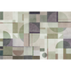 Papier peint panoramique XL Kunst Beige, violet et vert Brillant