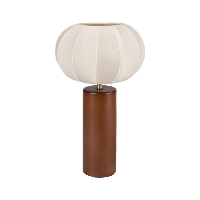 Ostaria Lampe à poser MOON coloris Brun et beige 35 x 23 cm