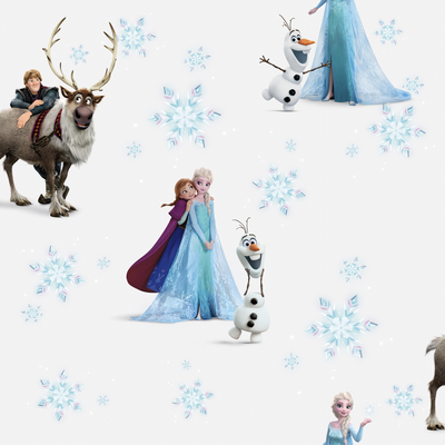 Papier peint intissé La reine des neiges 3 Multicolore