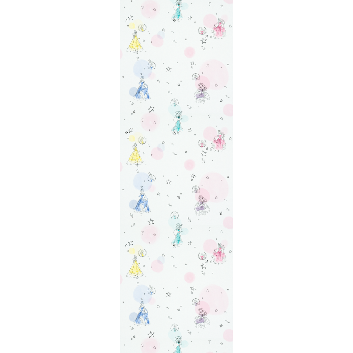 Papier peint intissé Disney princesses Multicolore