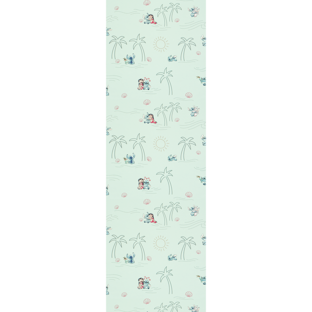 Papier peint intissé LILO&STITCH coloris bleu aqua