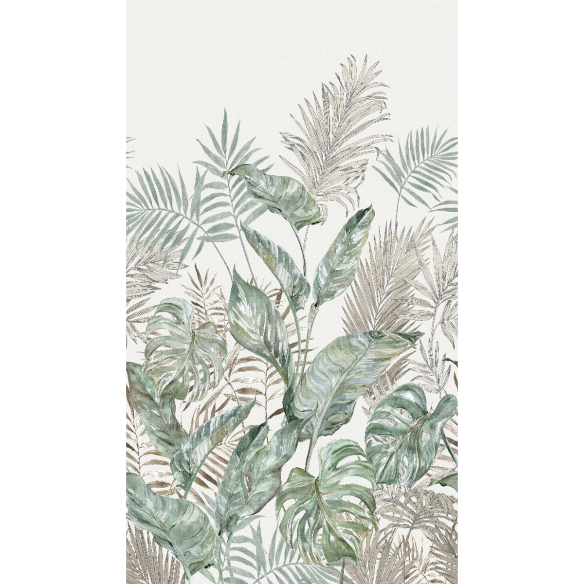 4MURS Papier peint panoramique L Bako Vert feuille Satiné