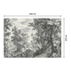 Papier peint panoramique XL Fancy forest Gris anthracite Brillant