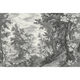 Papier peint panoramique XL Fancy forest Gris anthracite Brillant