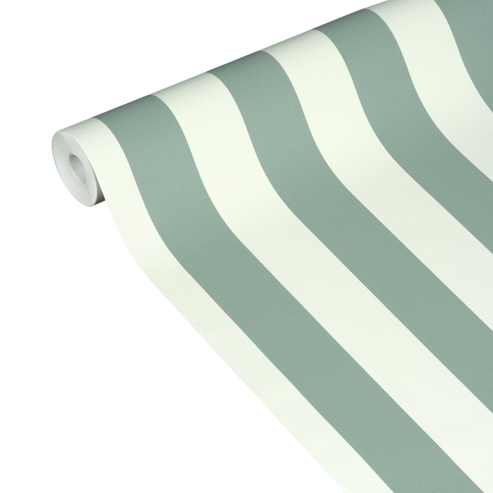4MURS Papier peint intissé Opal stripe Vert de gris