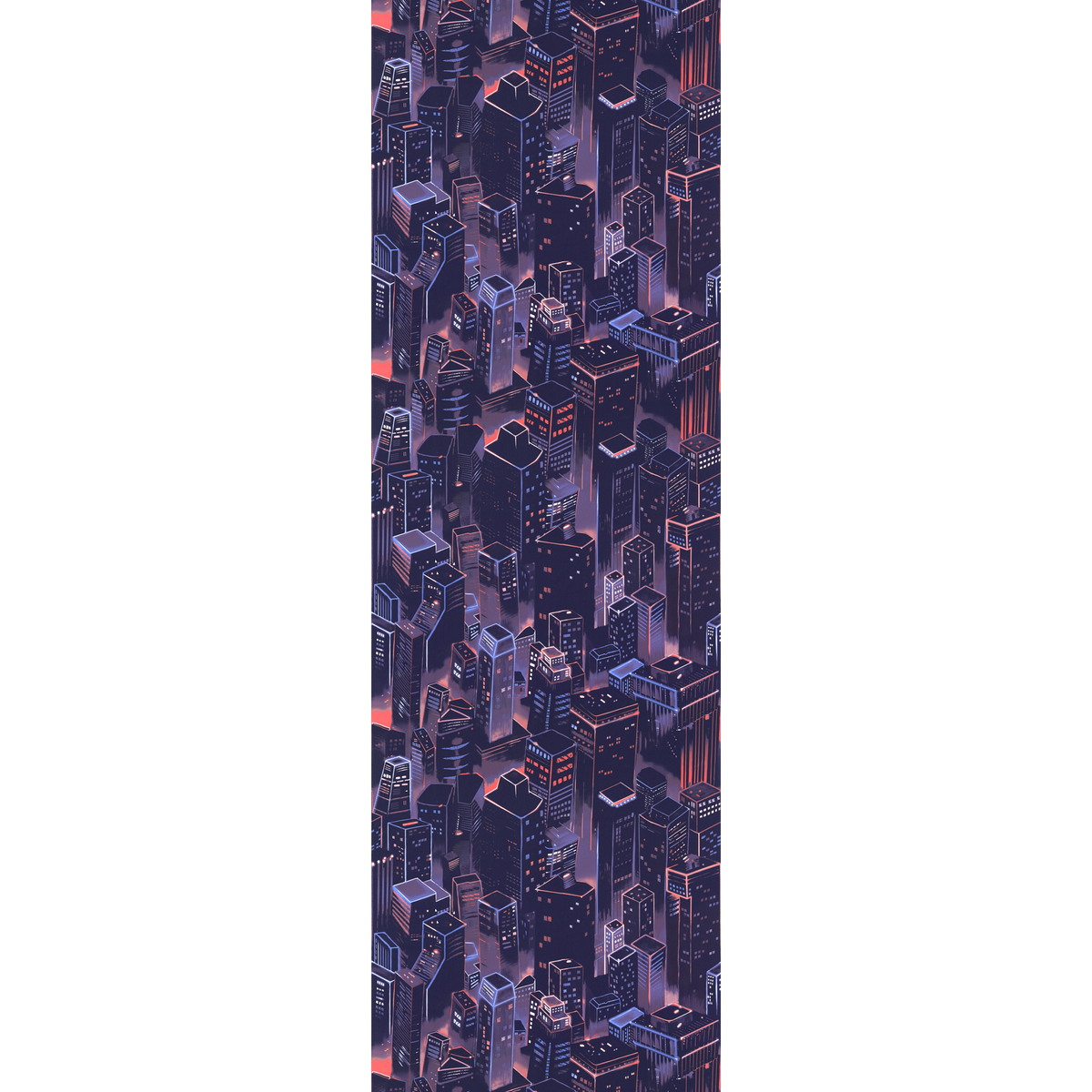 4MURS Papier peint intissé Building Noir et bleuet