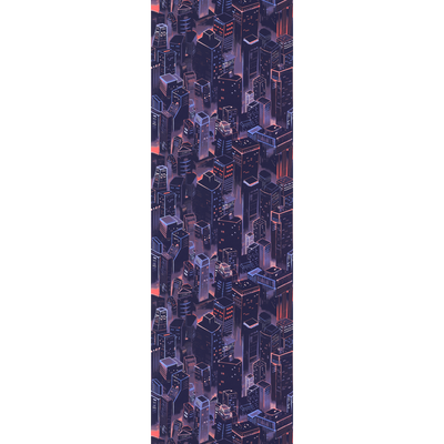 4MURS Papier peint intissé Building Noir et bleuet