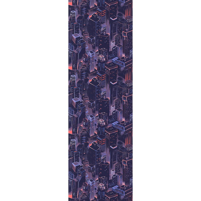 4MURS Papier peint intissé BUILDING coloris noir et bleuet