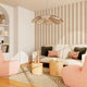 4MURS Papier peint intissé Opal stripe Beige nude