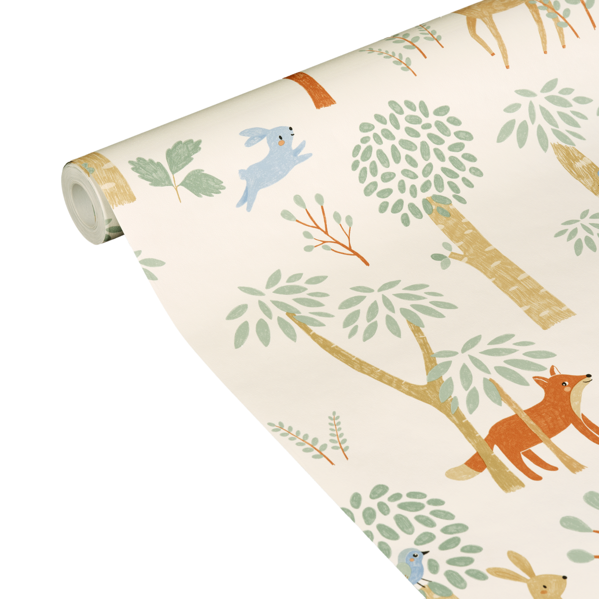 Papier peint intissé Friendly forest Multicolore